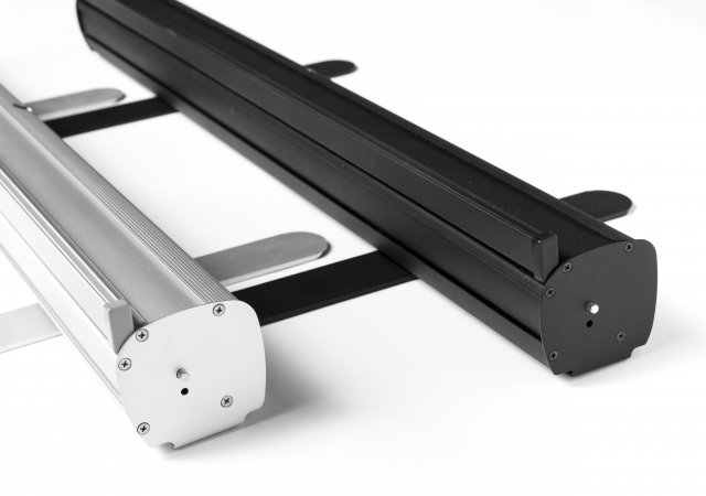 Roll Up Basic- silber und schwarz
