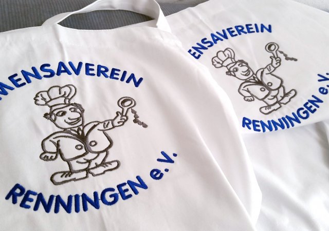Veredelung mit Stickerei auf Kochschürze - Verein