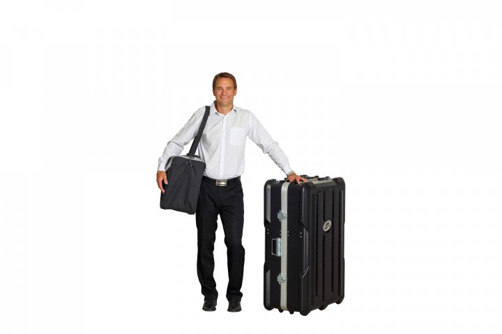 Expolinc Beispielstand Kombination 4x3 Case&Counter, Roll Up Compact, Brochure Stand Single - Verpackung