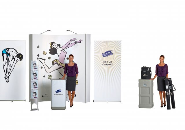 Roll Up Compact, Pop Up 3x3 Standard, Brochure Stand