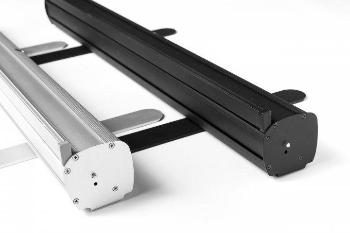 Roll Up Basic- silber und schwarz